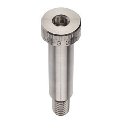 AMPG STR60212C28 Shoulder Screw, Measurement System: Imperial, Knurled, 316 Stainless Steel, 3/8-16, 5/8 in Thread Length